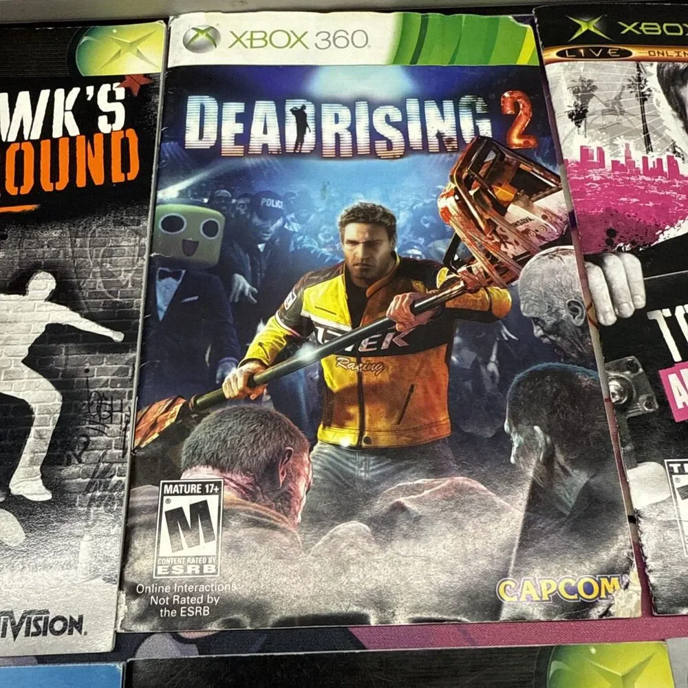 Lot Of 6 Game Manuals NFL Street Tetris Skate Tony Hawk Dead rising